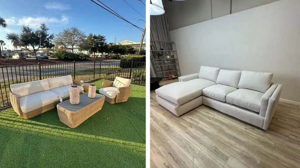 Furniture sets at a store