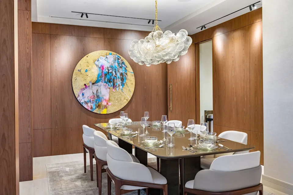 Logan selected several Marco Grassi art pieces to add "shine" to the home's interior.