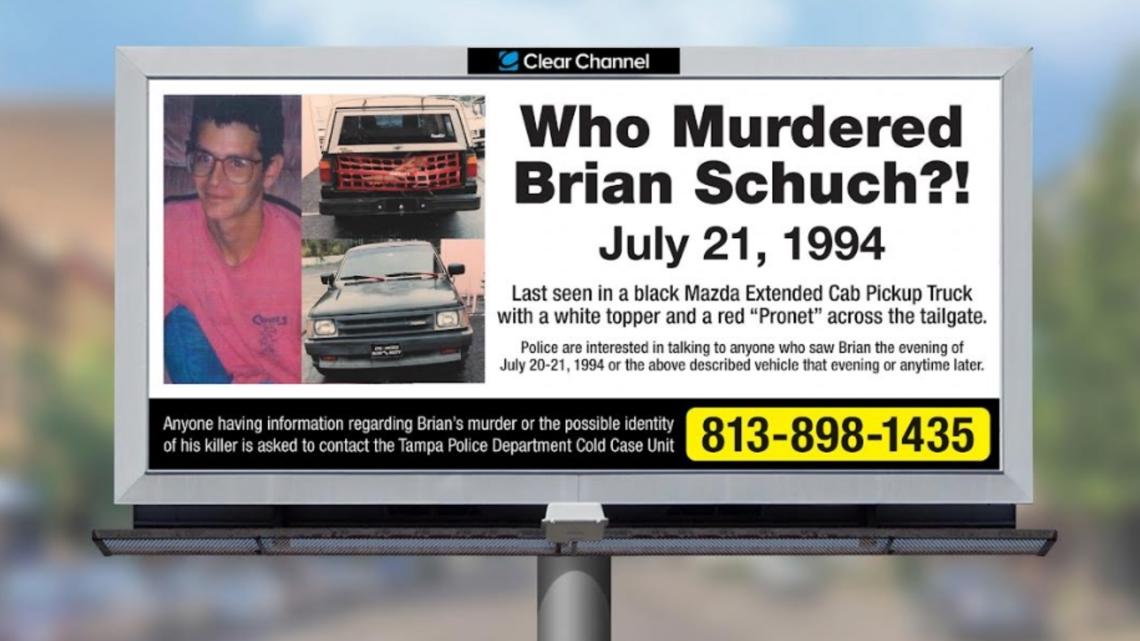 Family puts up billboards hoping to spark tips in 1994 murder of Brian Schuch