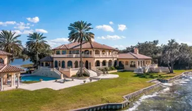 Mediterranean mansion on its own peninsula hits market in Windermere