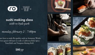 RO sushi making class at Armature Works