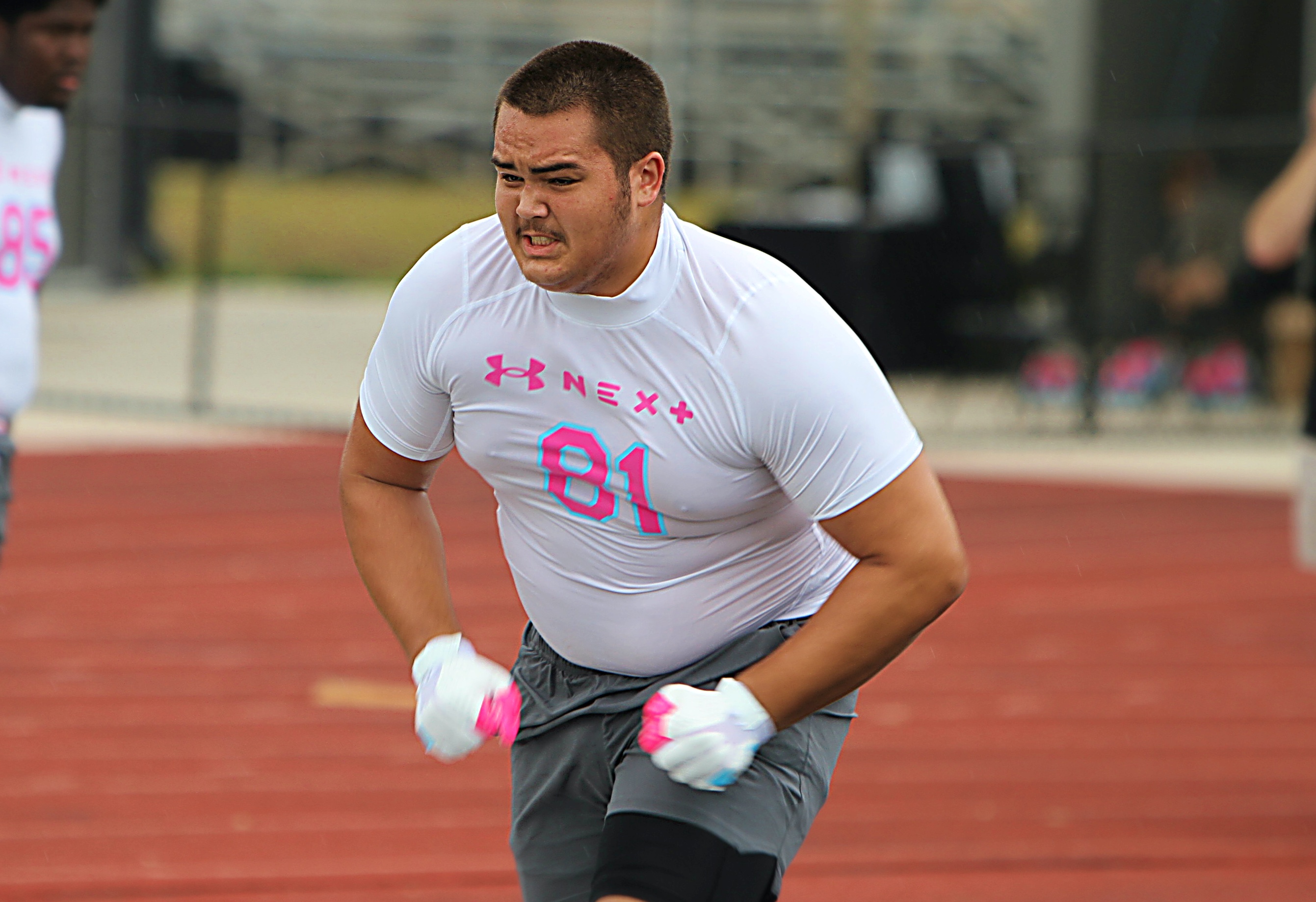 East Ridge 2028 offensive lineman Fenway Cochrane at the Under...