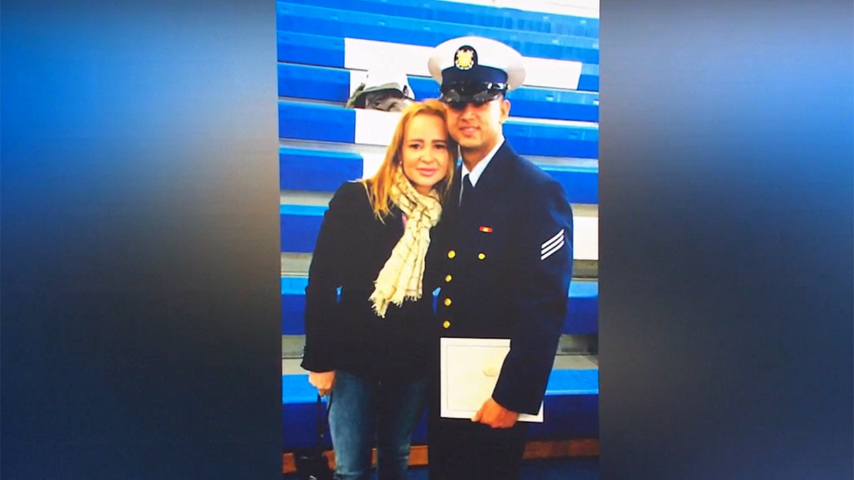 Johan Sanchez and his mother