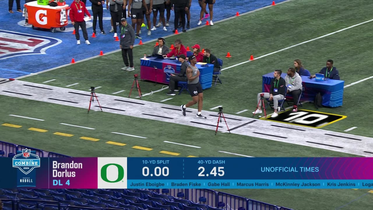 Florida State Defensive Lineman Braden Fiske Runs 40-Yard Dash At 2024 Combine