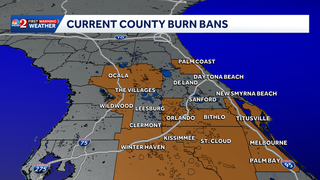 Current county burn bans in Central Florida burn bans in effect in central florida