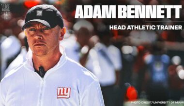 Giants hire Adam Bennett as head athletic trainer