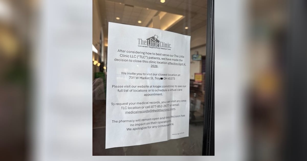 Kroger closing Little Clinic location in Miami County – WHIO TV 7 and WHIO Radio