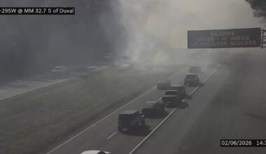 Wildfire breaks out on I-295 median near Lem Turner Road in Jacksonville – Action News Jax