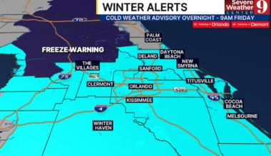 Central Florida braces for cold front and rain