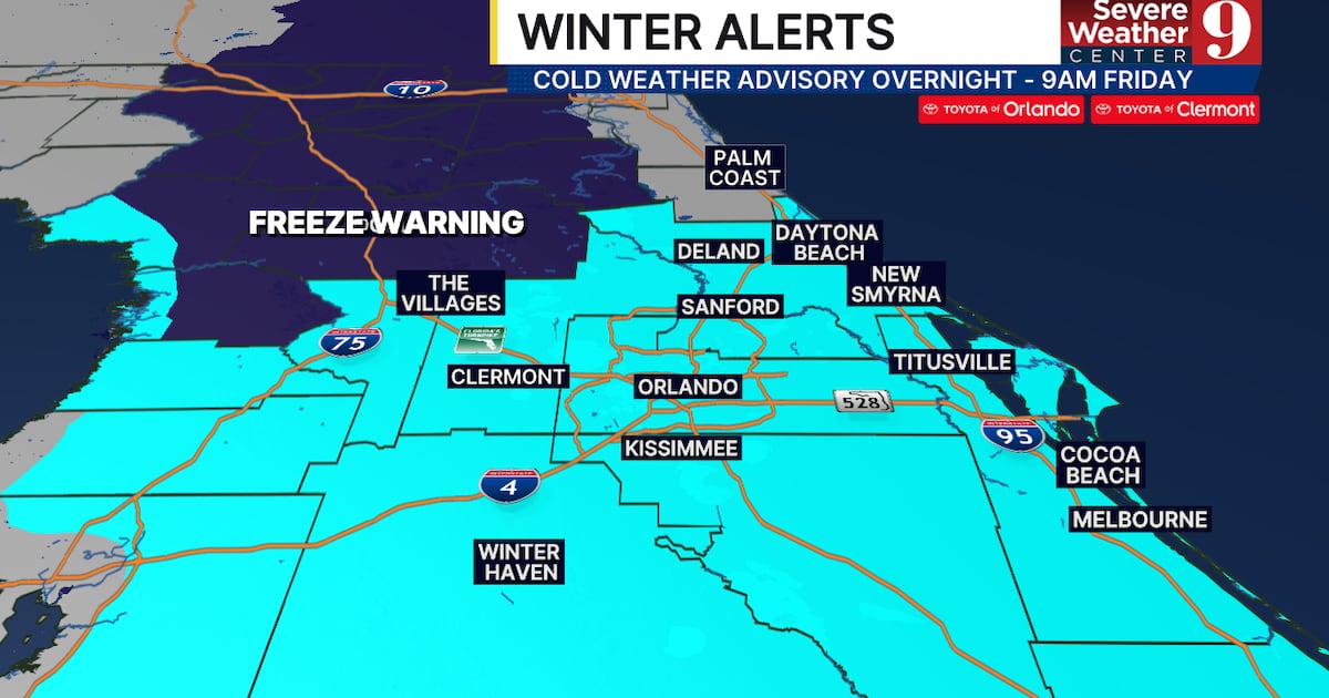 Central Florida braces for cold front and rain