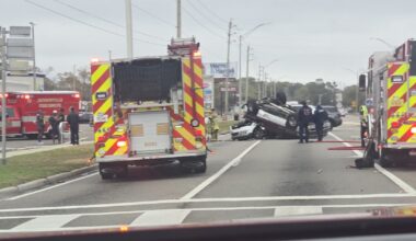 SUV flips over in major crash on Blanding Boulevard – Action News Jax