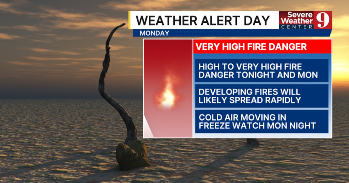 Central Florida Red Flag and Freeze Warning