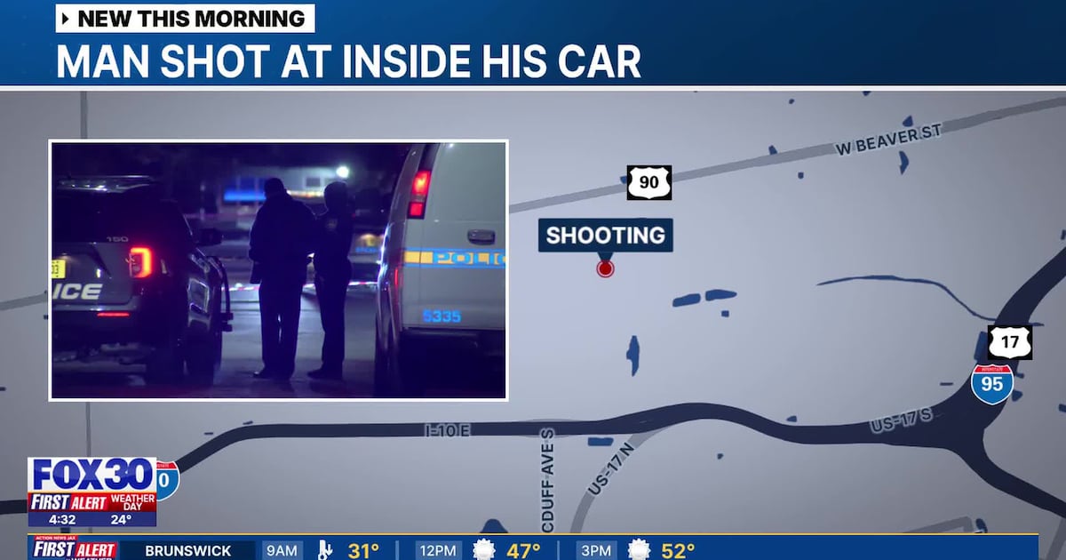 Man shot multiple times while sitting in car, crashes into light pole in Lackawanna area – Action News Jax