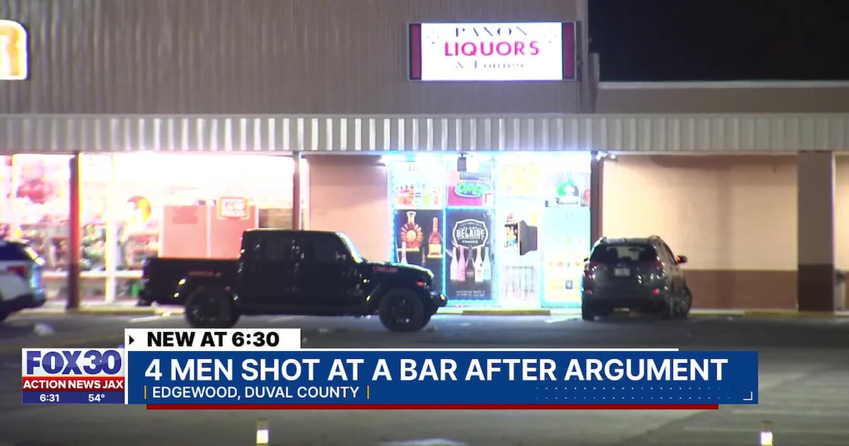 Four people shot overnight at an Edgewood bar, suspect still at large – Action News Jax