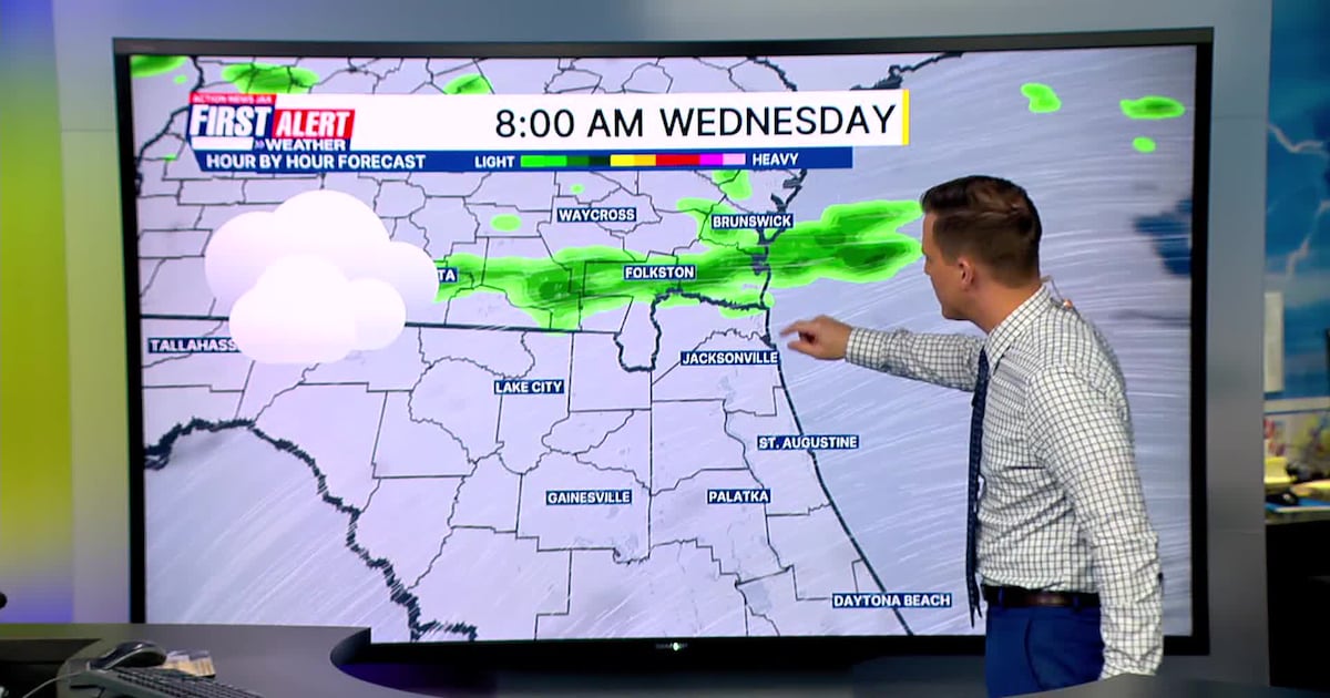 Tracking a few light morning showers – Action News Jax