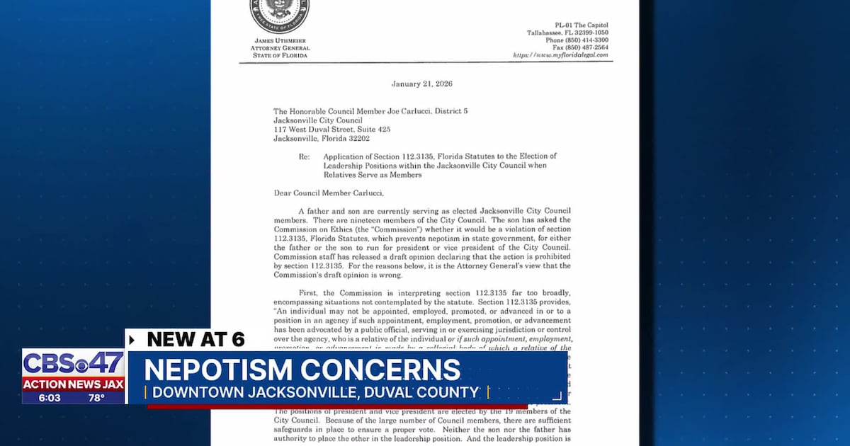 Taxpayers footing bill, city councilmember asks state ethics commission whether he can run for VP – Action News Jax