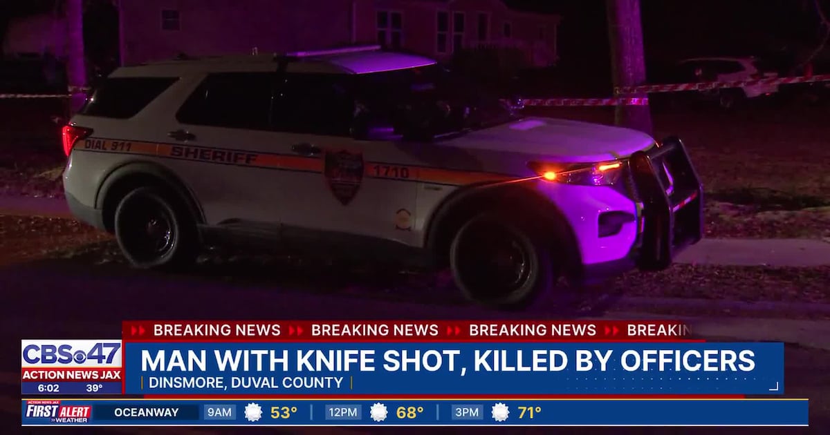 Man shot, killed by Jacksonville police after charging officers with knife, sheriff said – Action News Jax