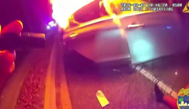 Jacksonville officer pulls woman from burning car during carjacking, man arrested – Action News Jax
