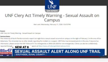 UNF students shaken after safety alert about sexual assault on campus – Action News Jax