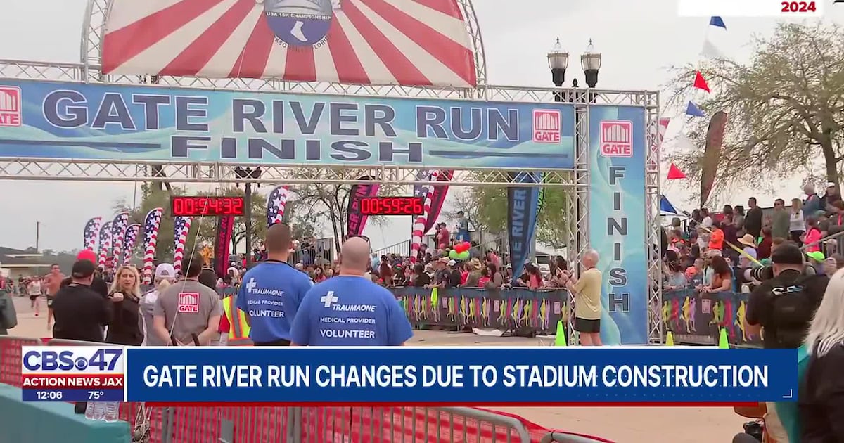 Stadium of the Future construction brings changes to 2026 Gate River Run in Jacksonville – Action News Jax