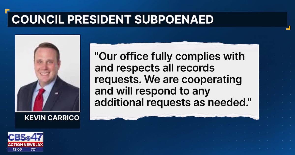 Carrico responds to Peluso’s call to temporarily step down as City Council President – Action News Jax