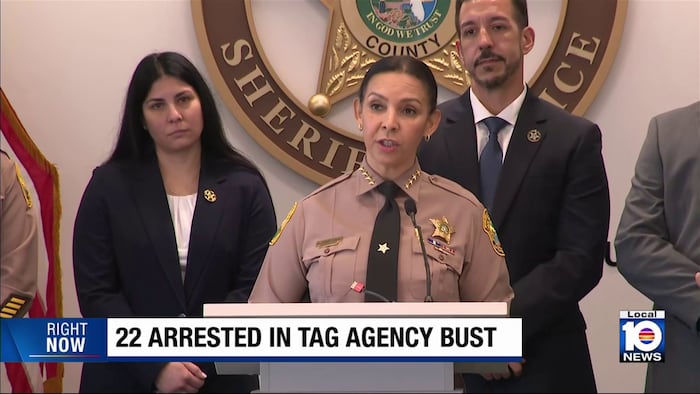 Miami-Dade sheriff announces 22 tag agency fraud scheme arrests
