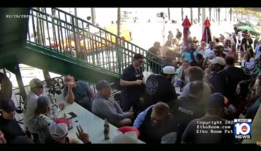 Panthers’ Matthew Tkachuk celebrates gold medal win with fans at Elbo Room