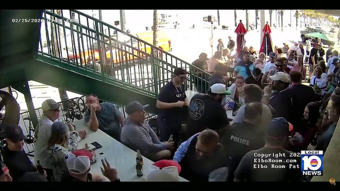 Panthers’ Matthew Tkachuk celebrates gold medal win with fans at Elbo Room