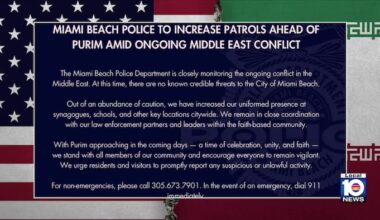 South Florida police departments boost patrols after US, Israel launch major attack on Iran