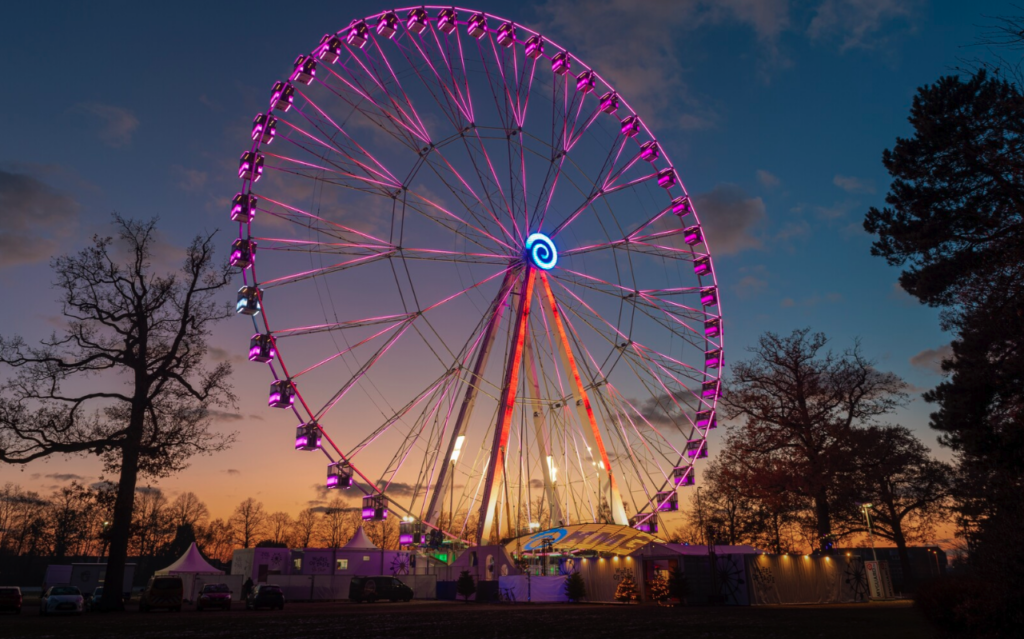 America 250 Wheel at sunset