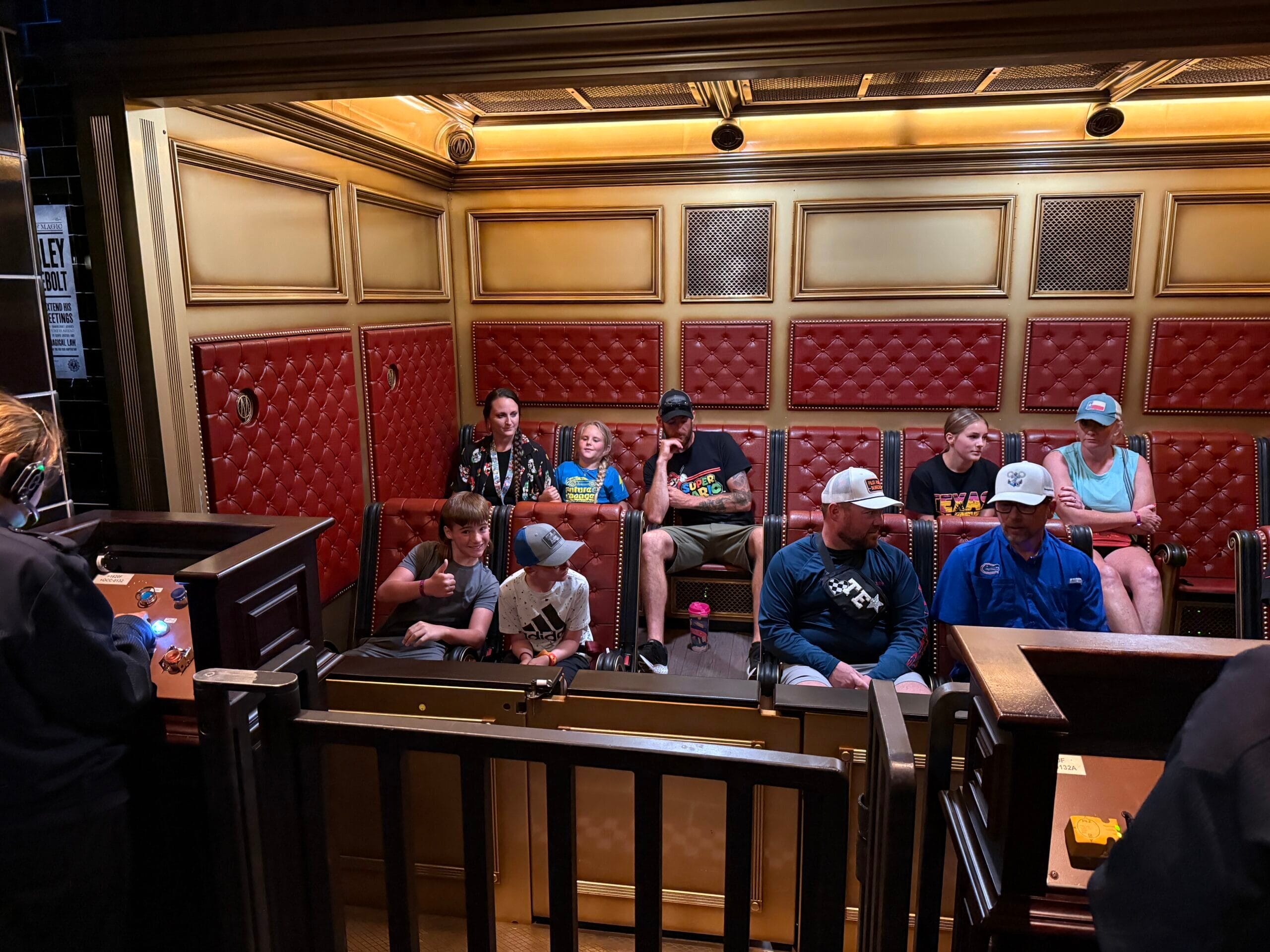 Ride vehicle for Harry Potter and the Battle at the Ministry attraction at Universal Epic Universe