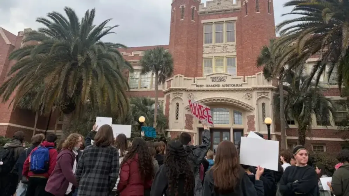 YDSA and Allies Protest ICE Agreement at FSU Campus