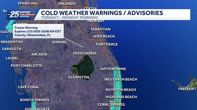 02-01-26 freeze warning Palm Beaches, Treasure Coast, Okeechobee County