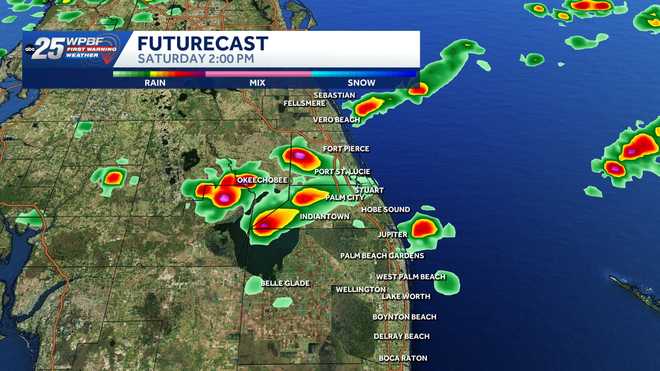 cold front to bring scattered showers and storms across south florida