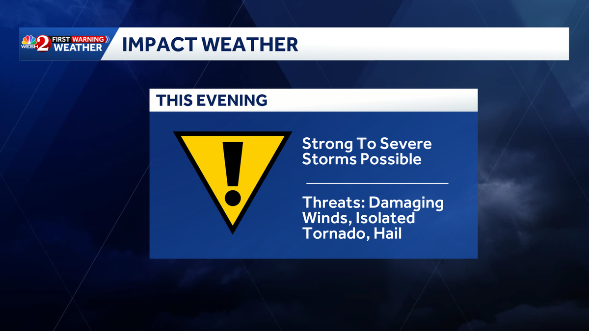 Strong storms possible in Central Florida this evening