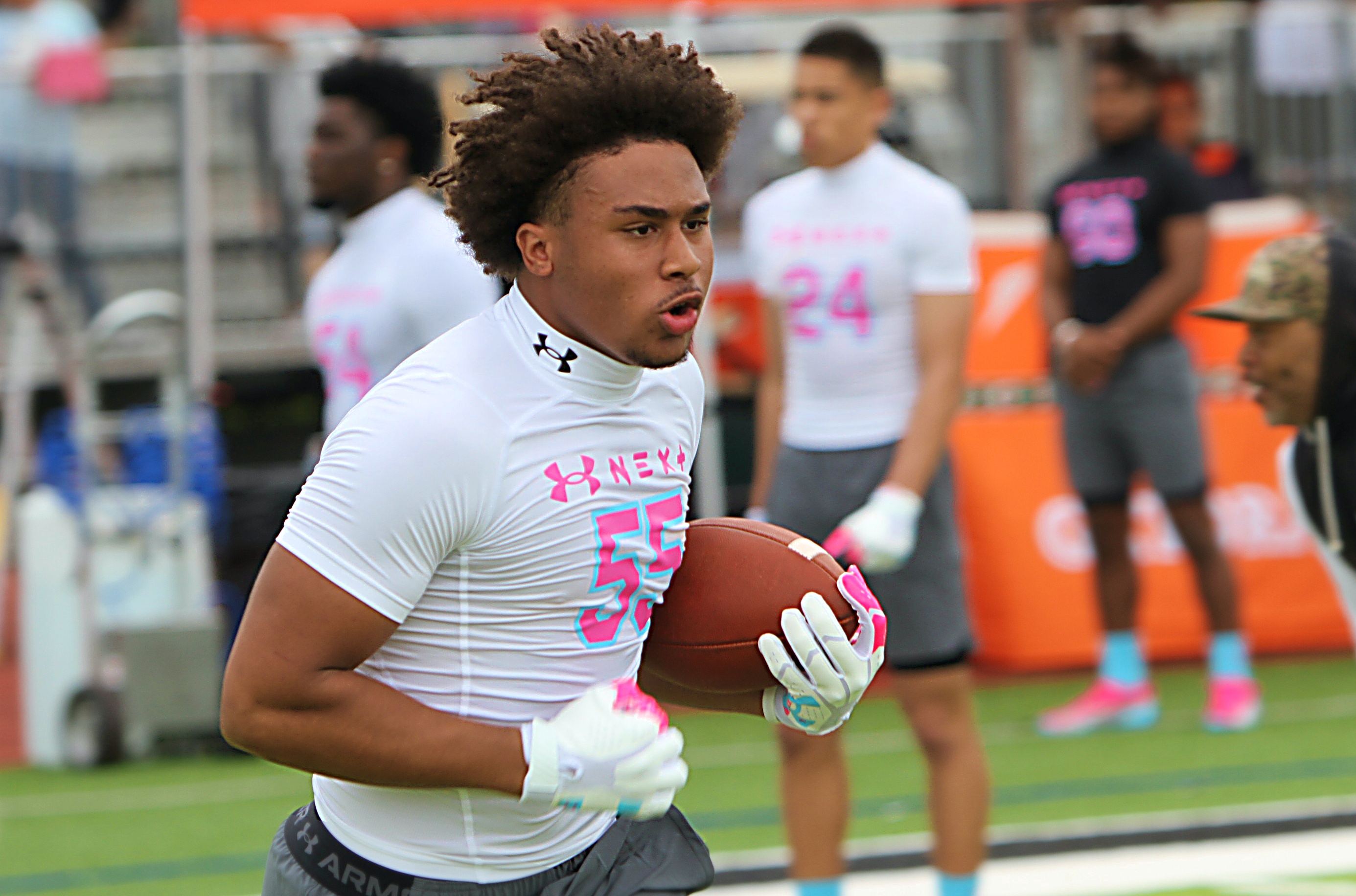 Mount Dora Christian 2028 running back Isaac Farling at the...