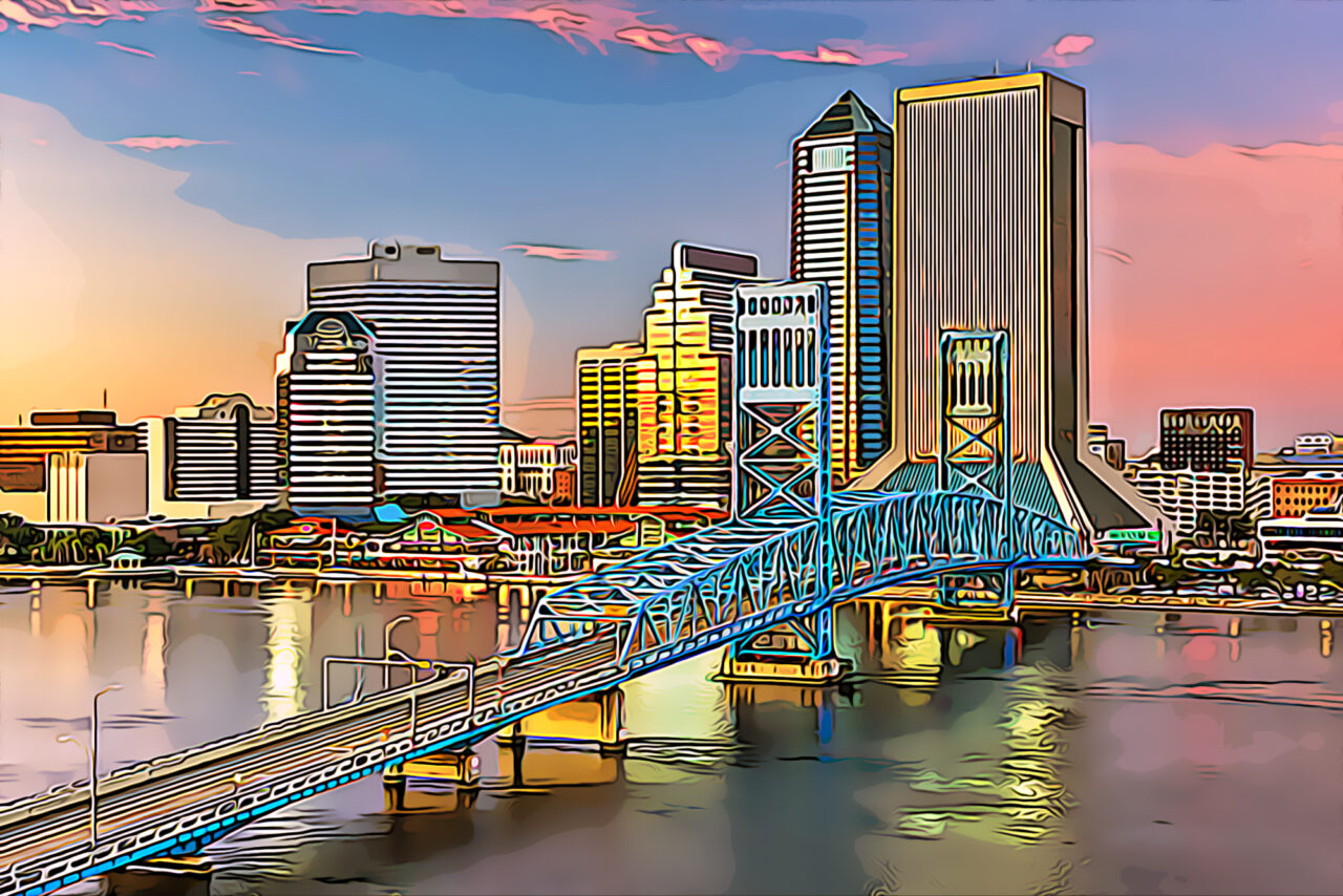 Jacksonville, Florida, USA downtown city skyline