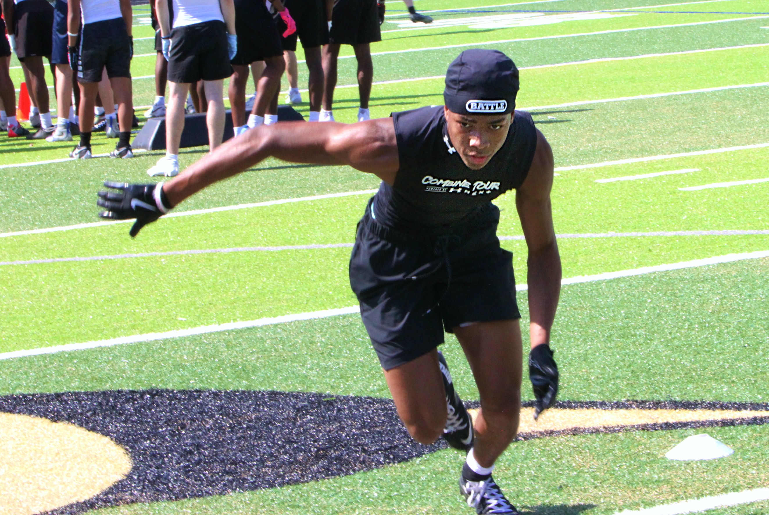 Oviedo 2027 defensive back Jaiden McNeil at the 2026 Orlando...