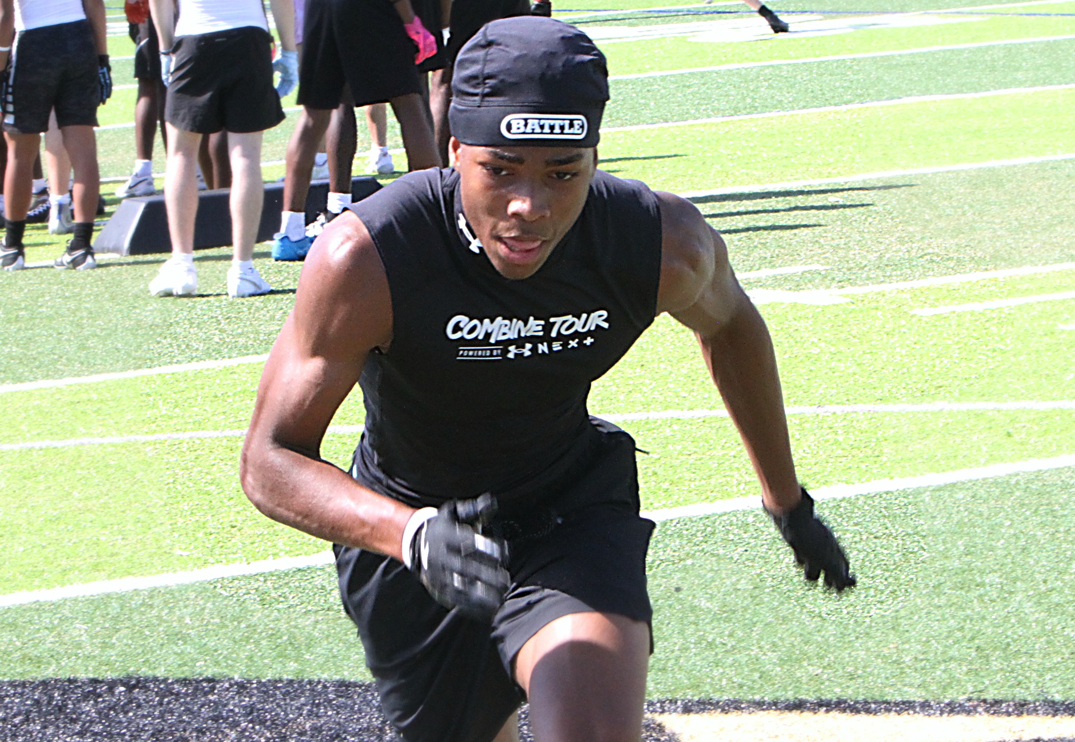 Oviedo 2027 defensive back Jaiden McNeil at the 2026 Orlando...