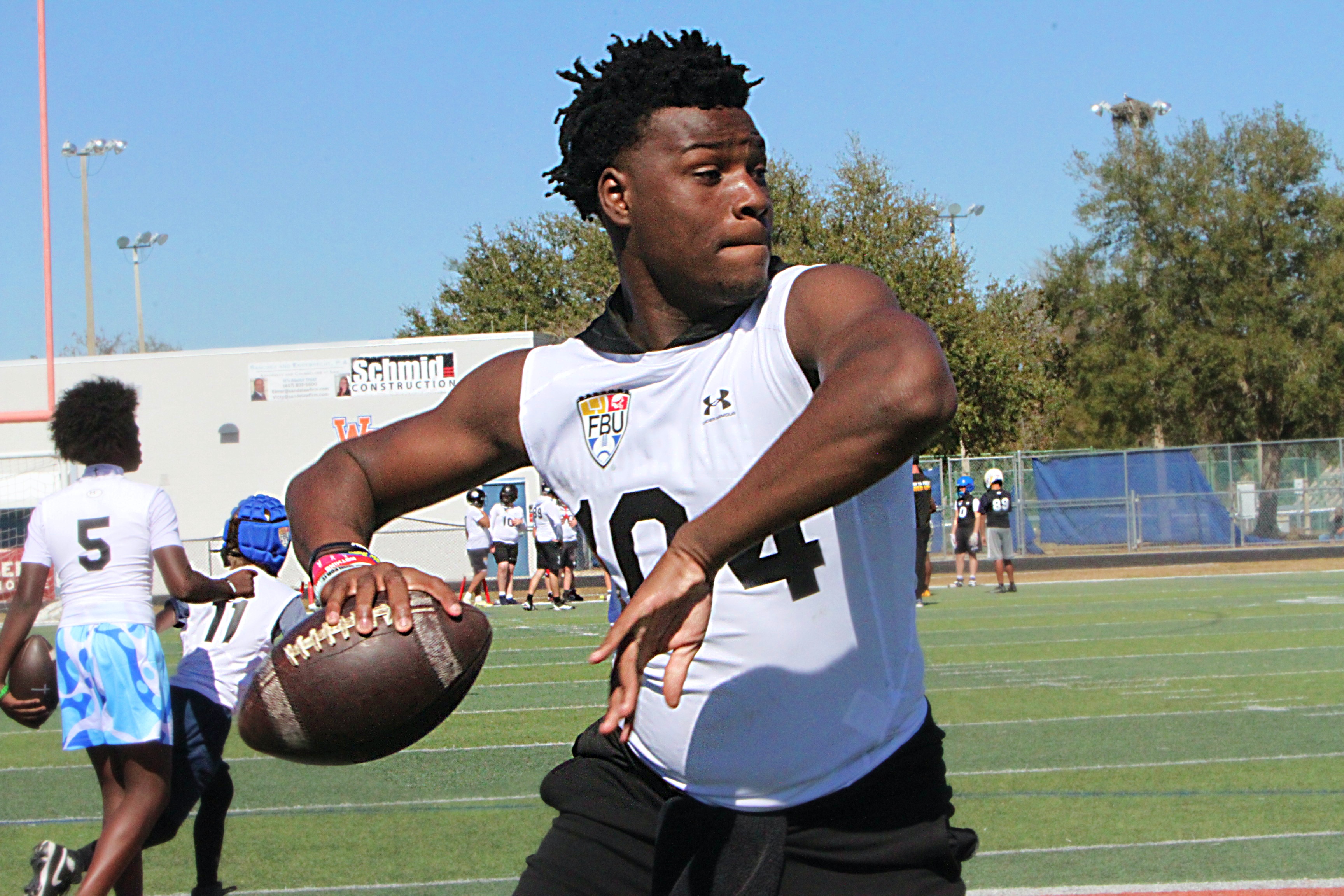 Jay Caldwell of Windermere High at the 2026 FBU Camp...
