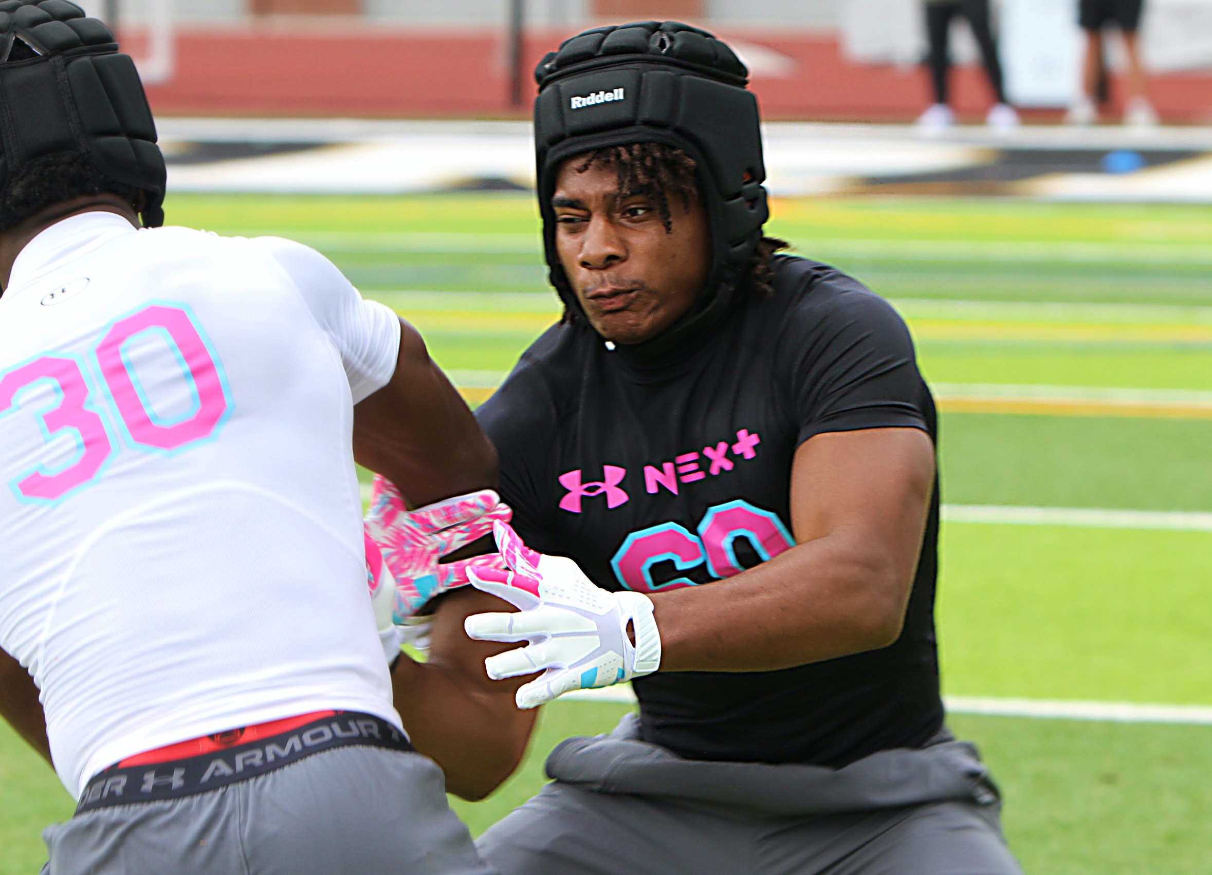Tavares 2027 linebacker Jelani Bentley at the Under Armour Camp...