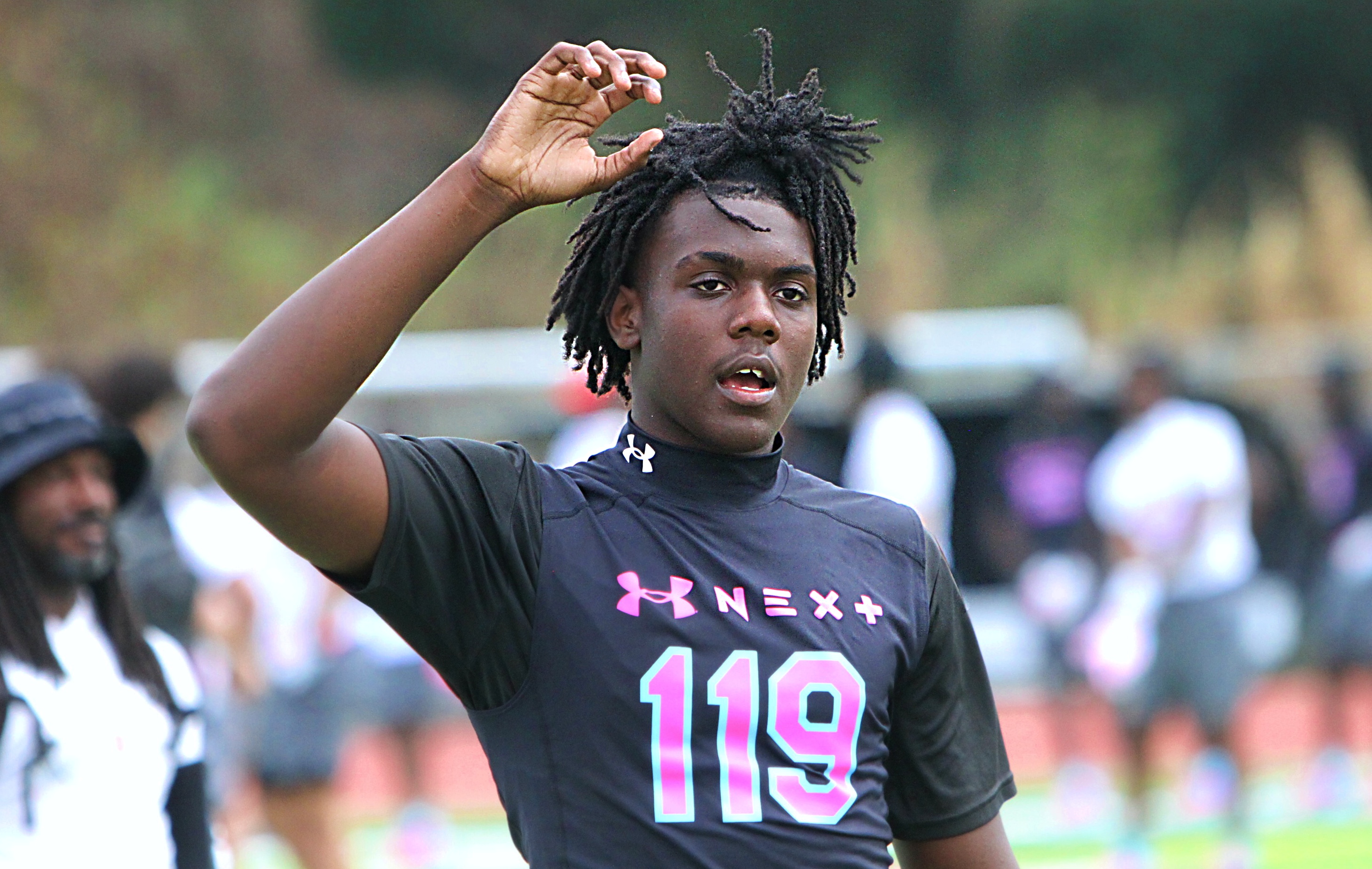 St. Cloud 2028 quarterback Jeremiah Lattier at the Under Armour...