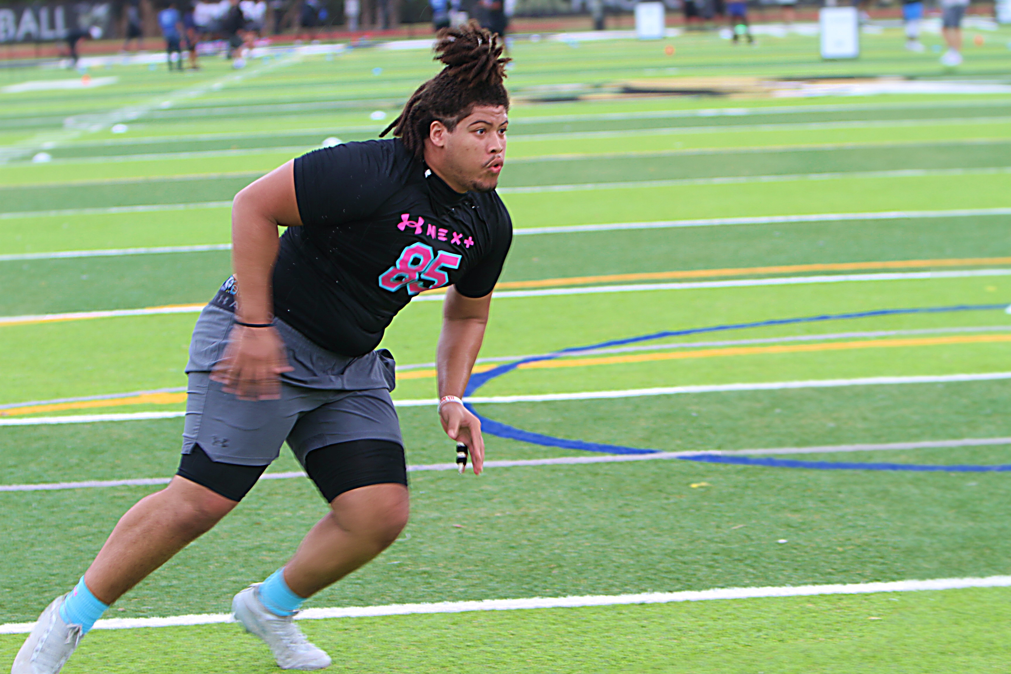 TFA 2027 defensive lineman JP Furtado at the Under Armour...