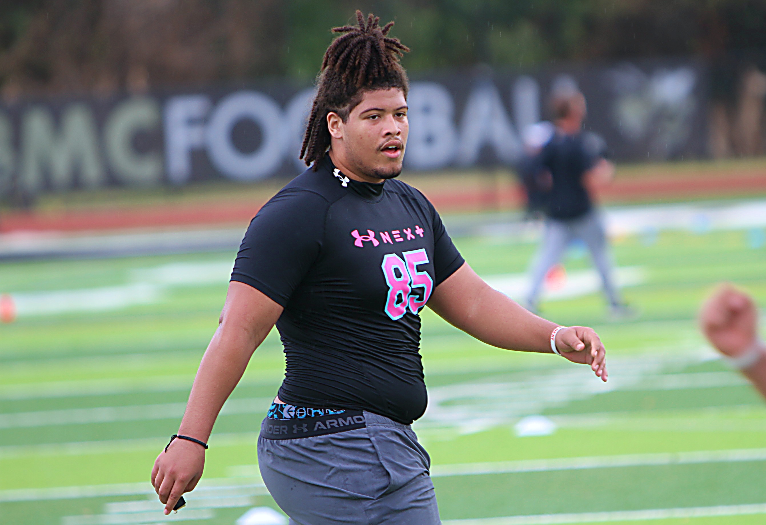 TFA 2027 defensive lineman JP Furtado at the Under Armour...