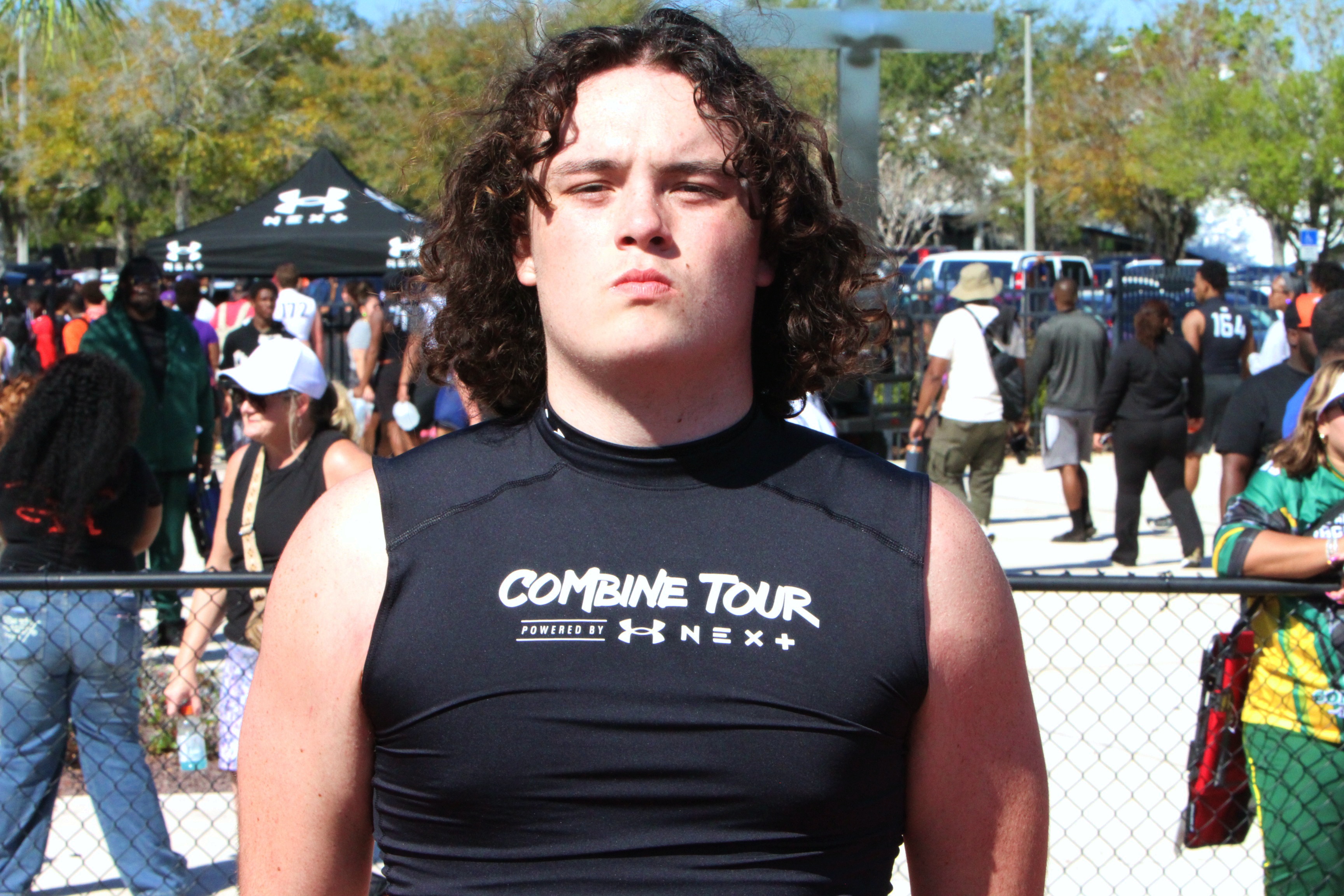 St. Cloud 2027 defensive lineman Jude Cockroft at the 2026...