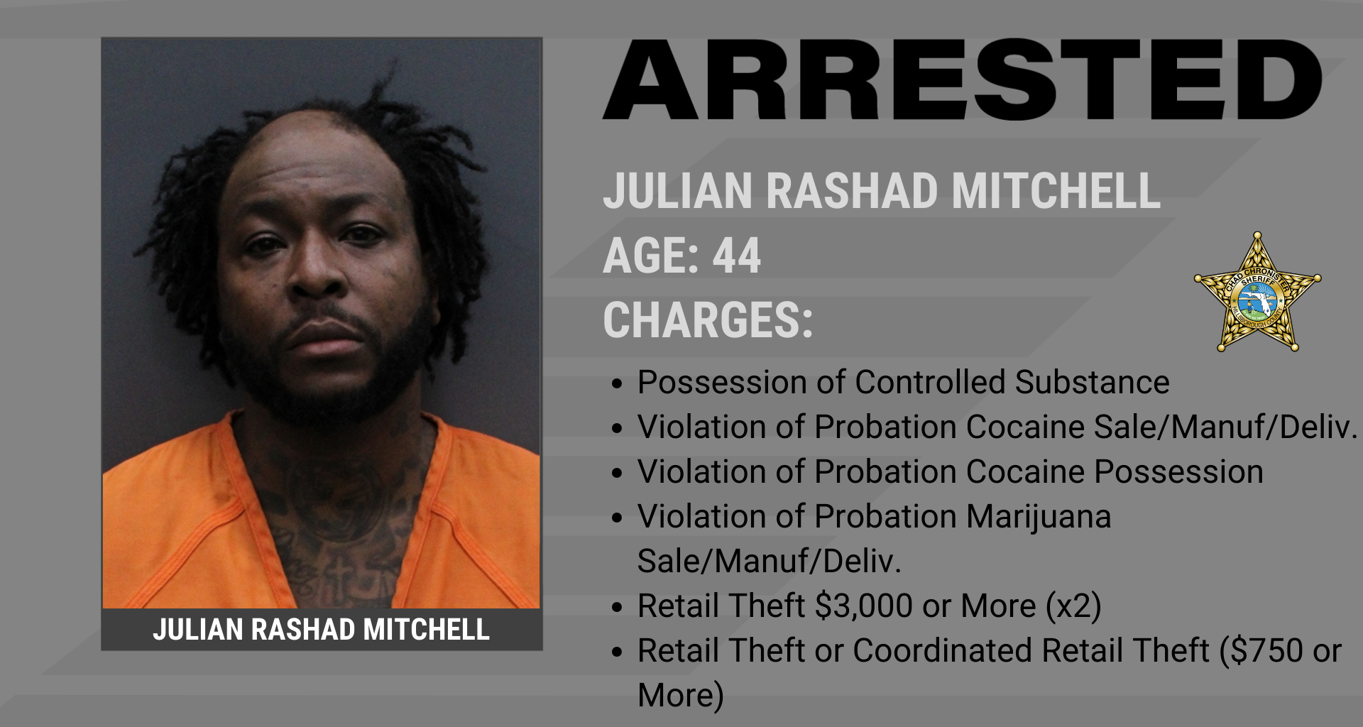 Riverview Man Arrested in $10K Winn-Dixie Theft Scheme