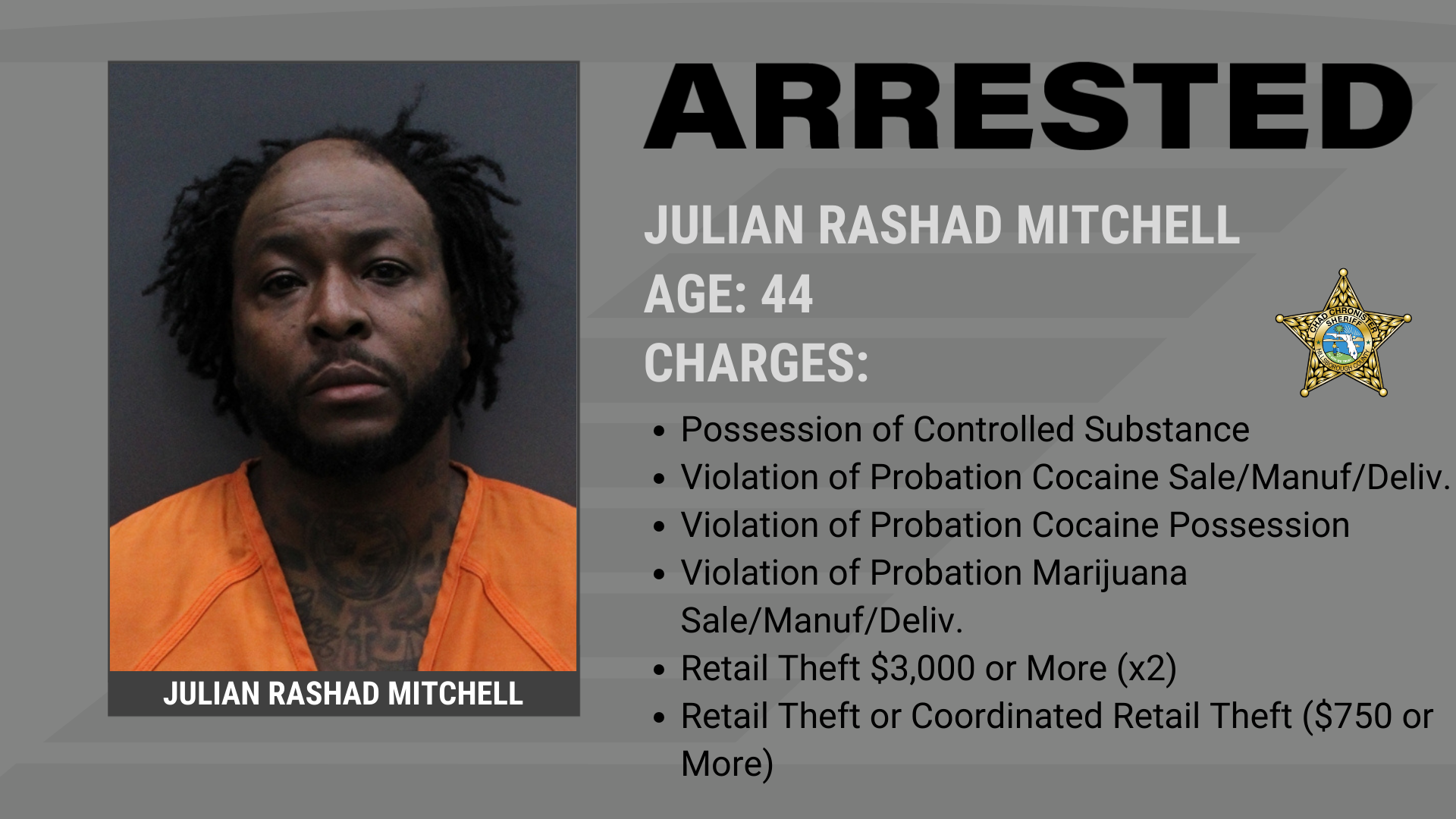 Riverview Man Arrested in $10K Winn-Dixie Theft Scheme