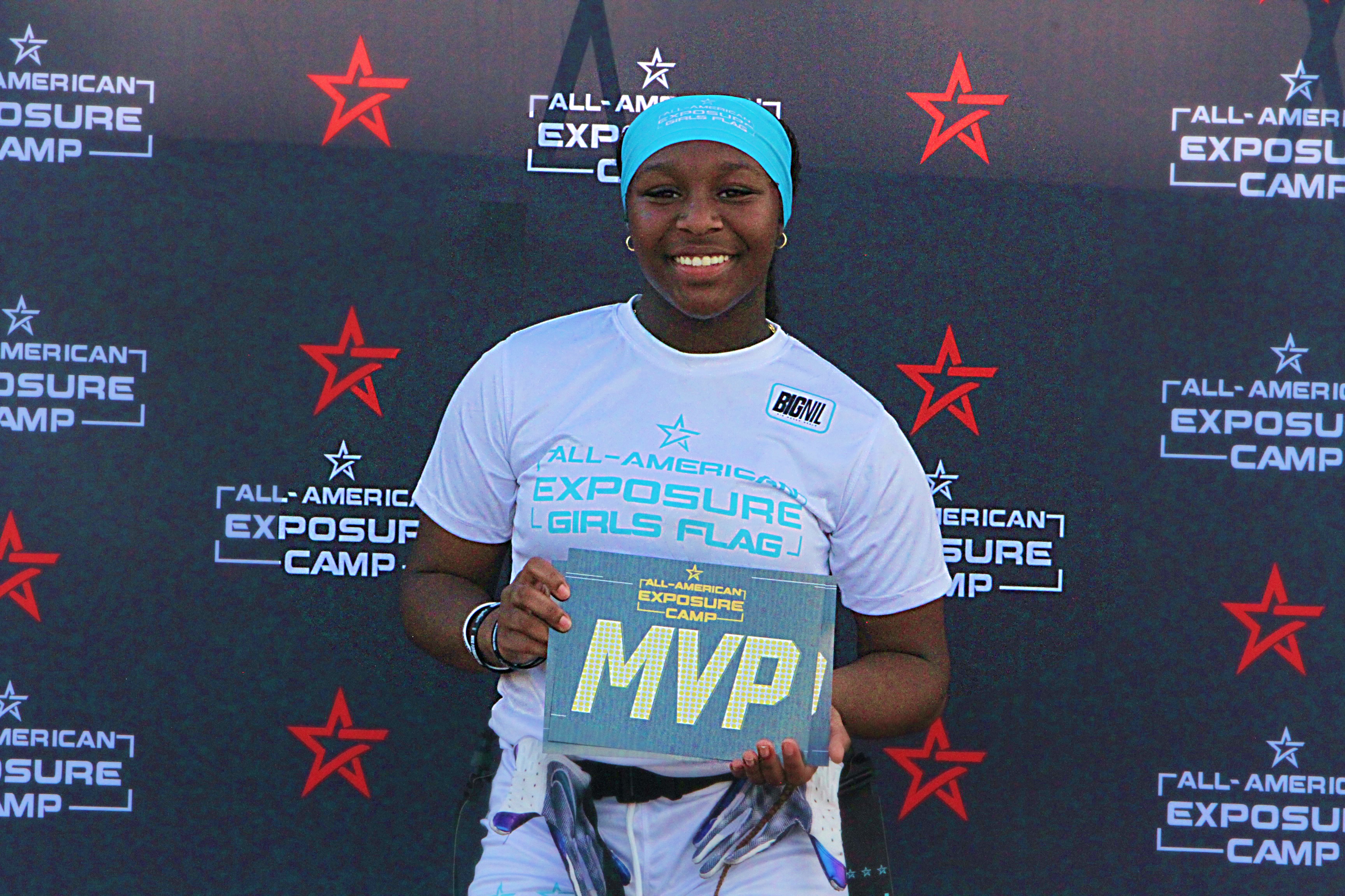 Piedmont Middle School eighth-grader Justice Felton at the Girls Flag...