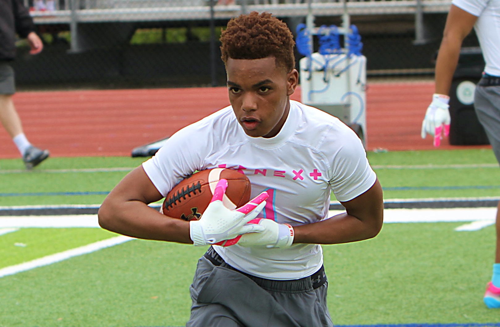 Master's Academy 2029 receiver Kevin Ishmael III at the Under...