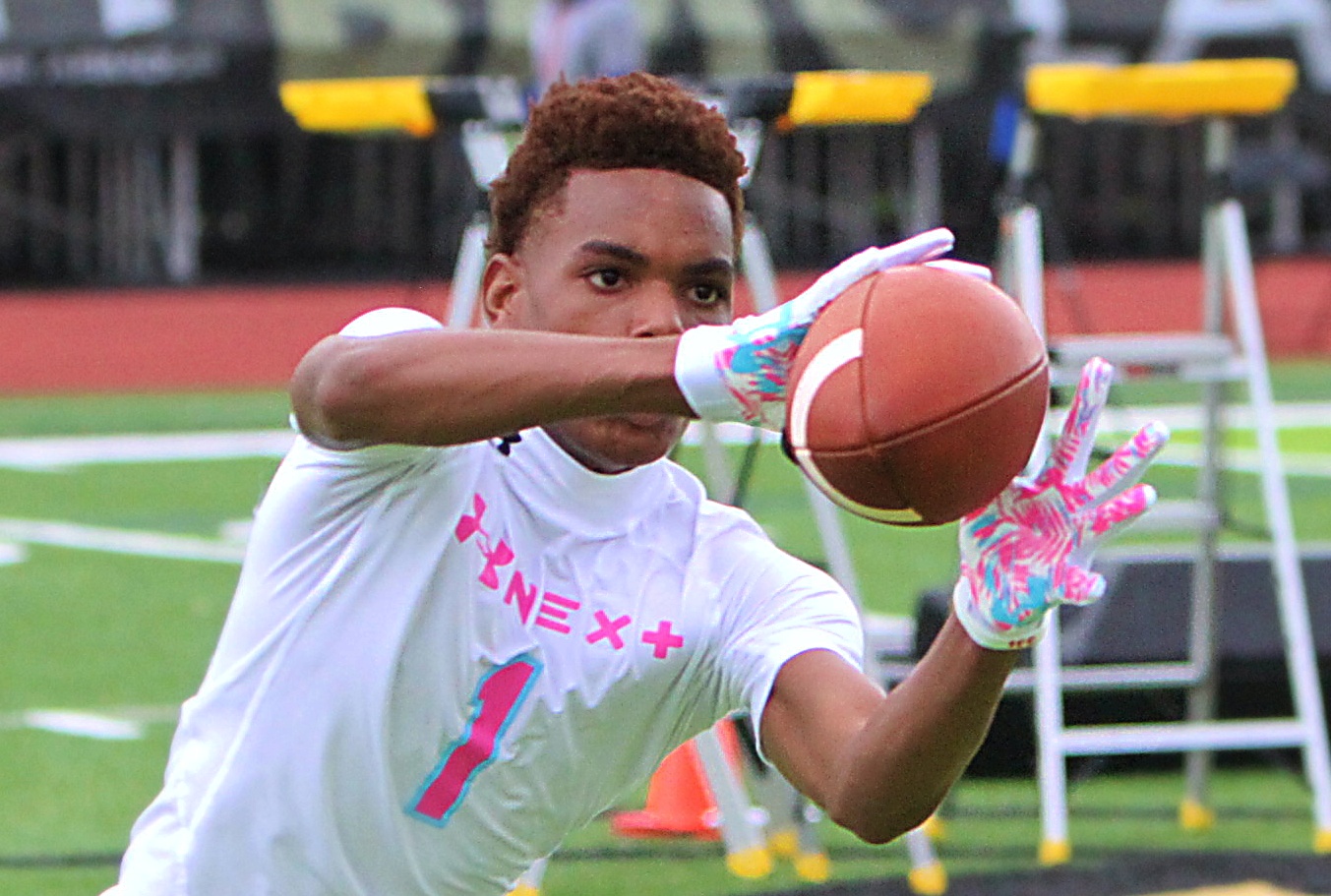 Master's Academy 2029 receiver Kevin Ishmael III at the Under...